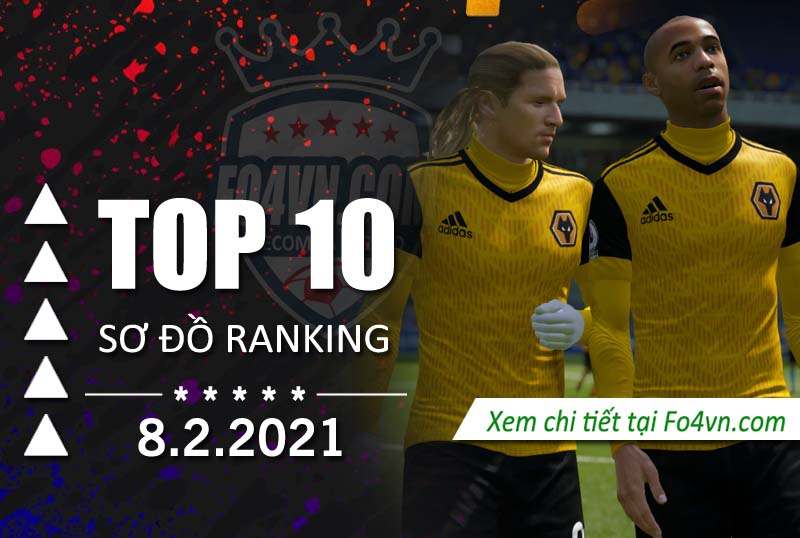 Top sơ đồ trong ranking tính đến 8.2.2021