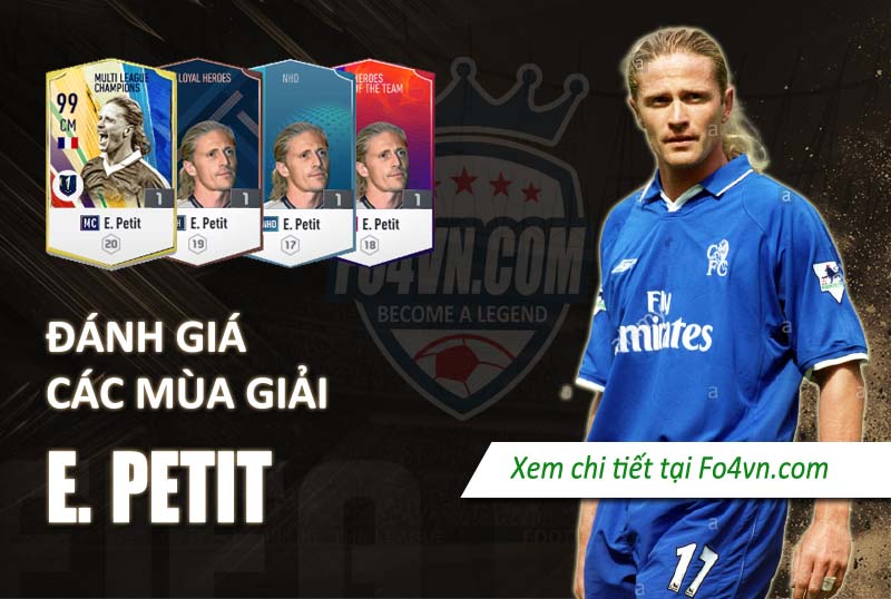 Đánh giá Emmanuel Petit qua các mùa giải