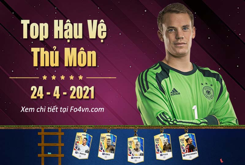 Top hậu vê và thủ môn trong FIFA Online - 24.4.2021