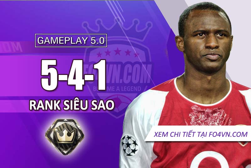 Chiến thuật 5-4-1 rank siêu sao