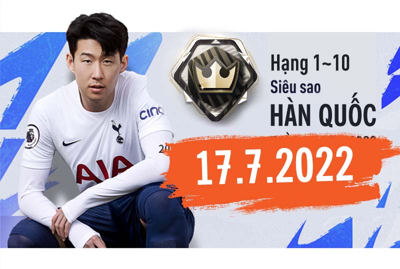 Top 10 rank xếp hạng 1vs1 Hàn Quốc tuần thứ 28 -17.7.2022