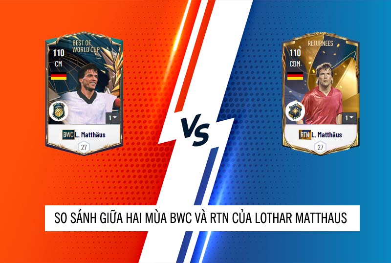 So sánh hai mùa giải của BWC và RTN của Lothar Matthaus