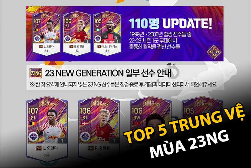 Top 5 trung vệ đáng chú ý mùa 23 New Generation trong FC Online