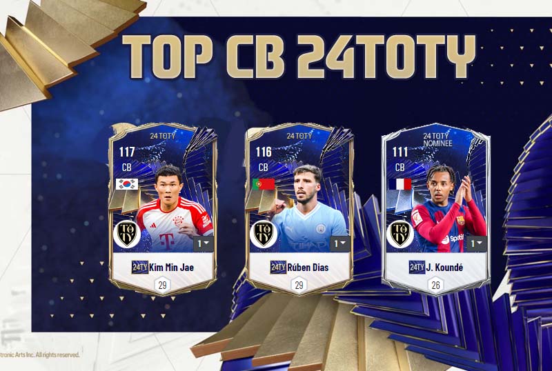 Top 5 trung vệ hay nhất mùa 24TOTY trong FC Online