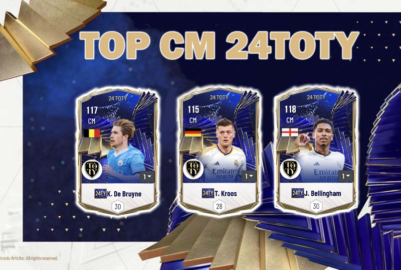 Top 5 tiền vệ trung tâm hay nhất mùa 24TOTY trong FC Online