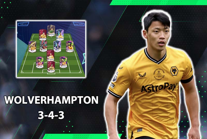 Chiến thuật FC Online : Sơ đồ 343 với team color Wolverhampton