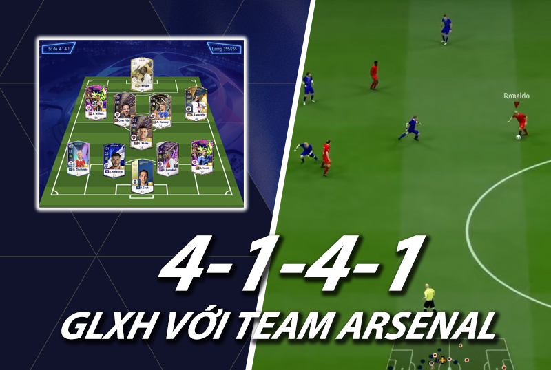 GLXH FC Online : Sơ đồ 4141 với team color Arsenal