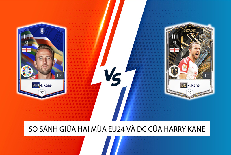 So sánh hai mùa giải DC và EU24 của Harry Kane trong FC Online