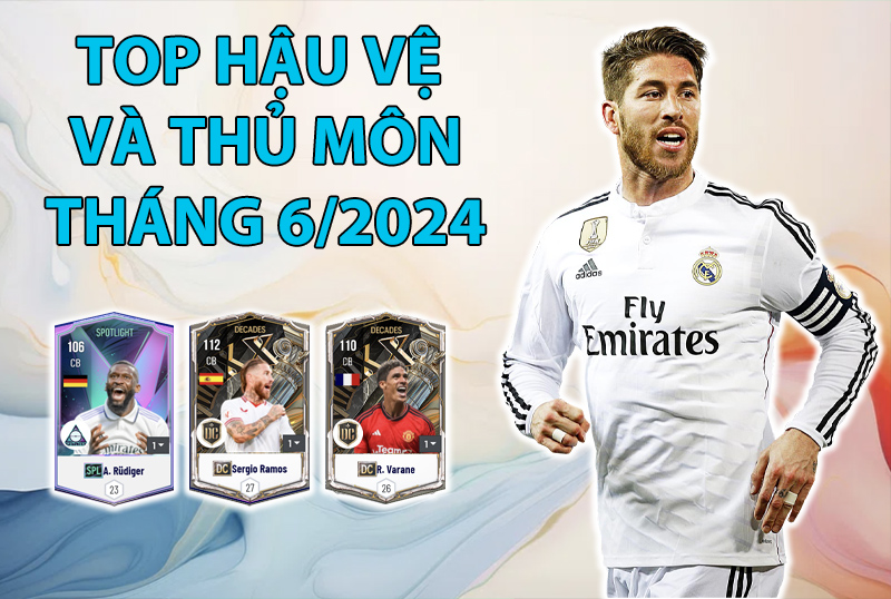 Những cầu thủ được dùng nhiều nhất FC Online trong tháng 6/2024 ở vị trí hậu vệ và thủ môn