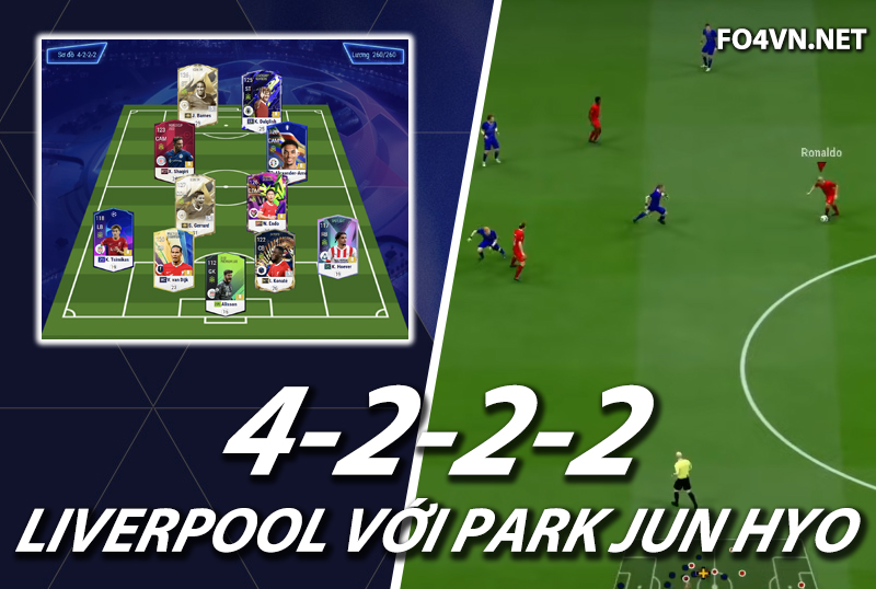 Chiến thuật FC Online : Sơ đồ 4222 với Liverpool của game thủ Park Jun Hyo