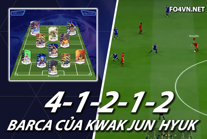 Chiến thuật FC Online : Sơ đồ 41212 với Barca của tuyển thủ Kwak Jun-hyuk