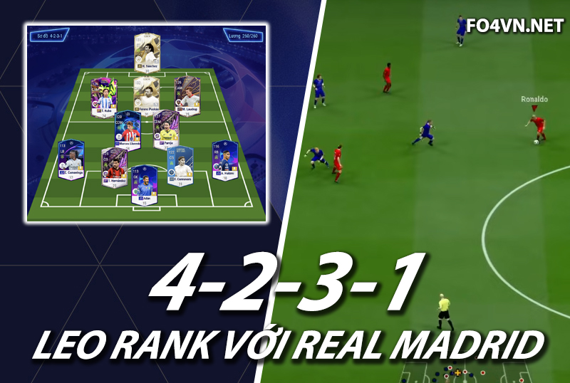 Chiến thuật FC Online : Sơ đồ 4231 với team color Real Madrid