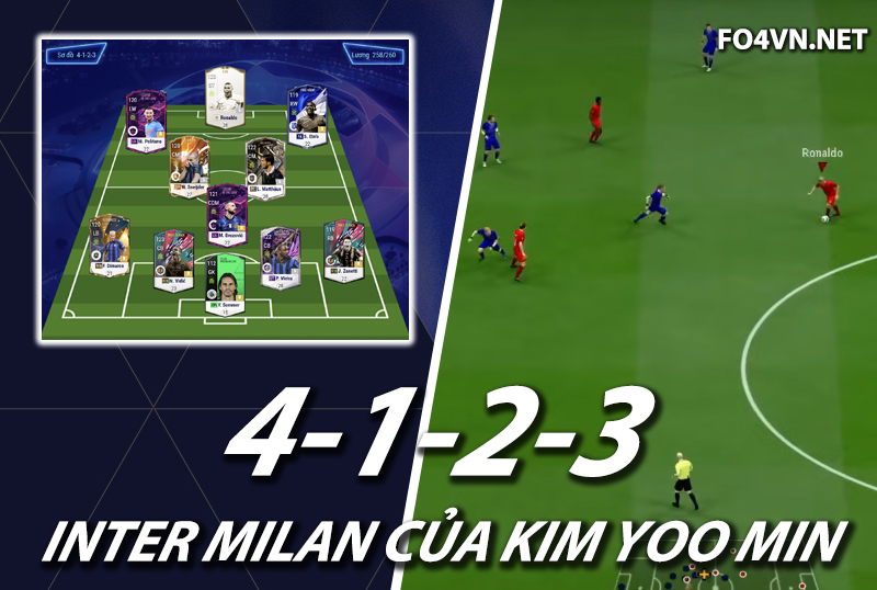 Chiến thuật FC Online : Sơ đồ 4123 với team color Inter Milan