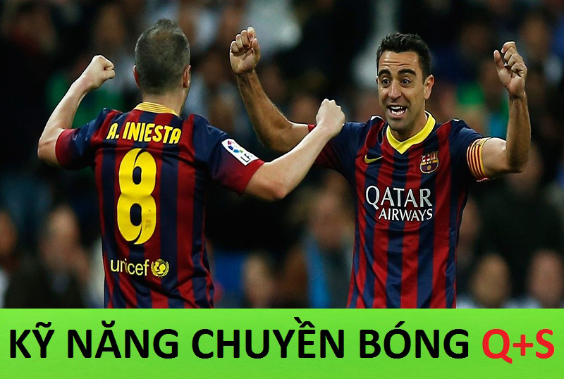 kỹ năng chuyền bóng Q + S (2-to-1 pass)