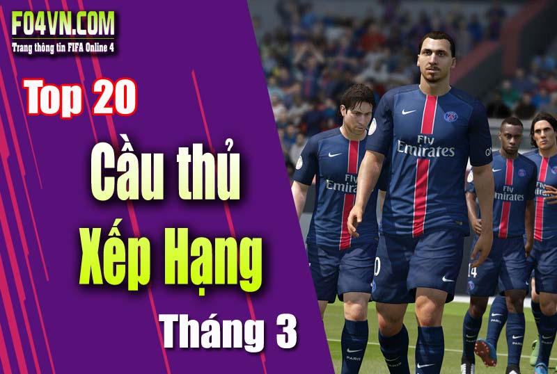 Top 20 cầu thủ được ưa chuộng nhất rank Hàn Quốc tháng 3