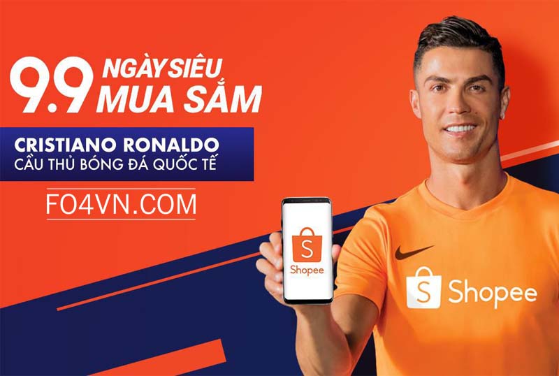 Cristiano Ronaldo làm đại sứ thương hiệu cho Shopee