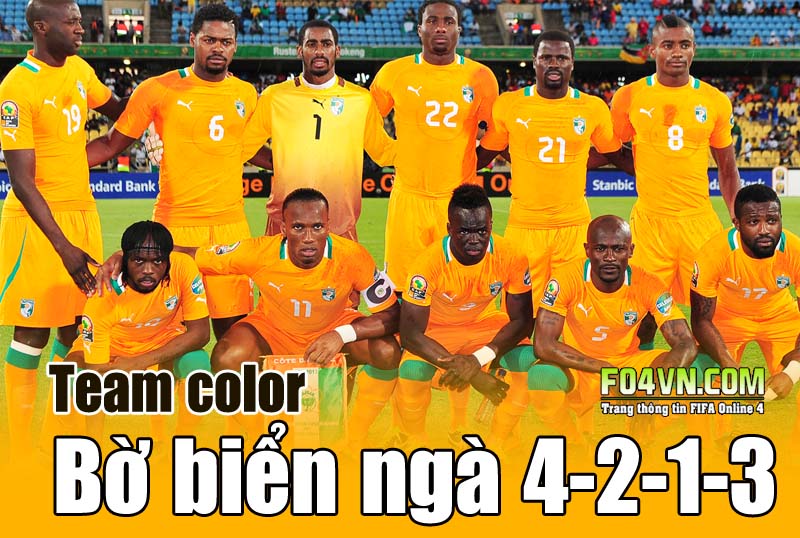 Team Color Bờ Biển Ngà với 4-2-1-3